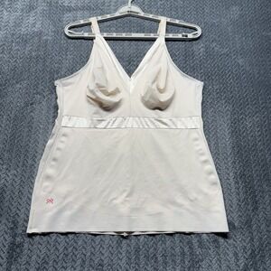 Ruby Ribbon Cami 46 Beige Style #3061 Shapewear Satin Adjustable‎